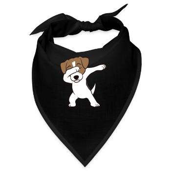 Dabbing Jack Russell Terrier Dabbing Jack Russell - Bandana - Schwarz - Vorne