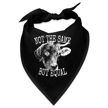 Vegan Not The Same But Equal Vegetarier Tierfreund - Bandana - Schwarz - Vorne
