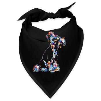 Chinesische geometrische Hemden mit Haube - Bandana - Schwarz - Vorne