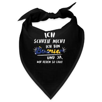 Bosnien Bosnier Bosnisch Geschenk - Bandana - Schwarz - Vorne
