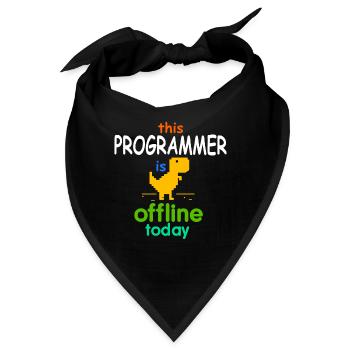 Programmierer ist offline - Bandana - Schwarz - Vorne