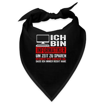 Informatiker IT Experte Informatik Informatik Lust - Bandana - Schwarz - Vorne