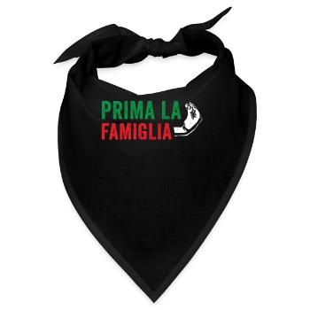 Prima La Famiglia Shirt - Italienisches Geschenk - Familie F. - Bandana - Schwarz - Vorne