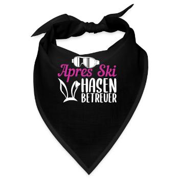 Hüttengaudi Skihaserl Wintersport Skihase Geschenk - Bandana - Schwarz - Vorne