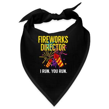 Feuerwerk Pyrotechniker Kracher Rakete - Bandana - Schwarz - Vorne