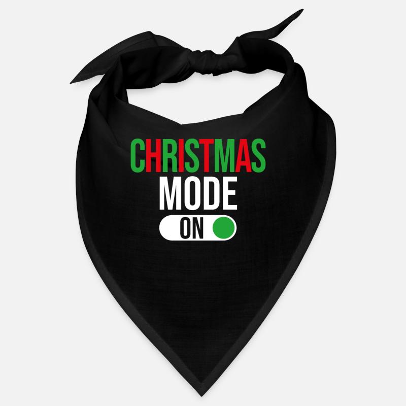 Christmas Mode On, Weihnachtszeit - Bandana - Schwarz