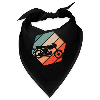 Simson fan Retro s51 ddr moped design - Bandana - Schwarz - Vorne