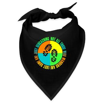 Schnitzeljagd mit Gps Geocaching Geschenk Freunde - Bandana - Schwarz - Vorne