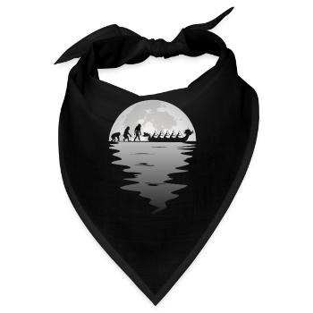 Drachenboot Mond Paddel Paddler Team Evolution - Bandana - Schwarz - Vorne