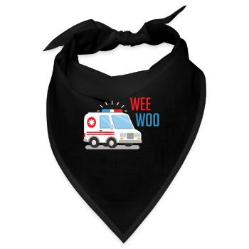 Sanitäter Krankenwagen Auto Krankenhaus - Bandana - Schwarz - Vorne
