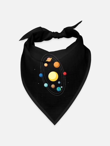 NASA Sonnensystem Klassisch Weltraum Geschenkidee - Bandana - Schwarz