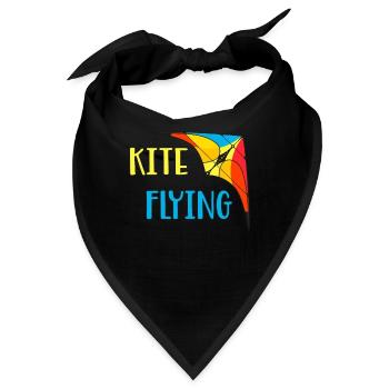 Drachenfliegen Flugdrachen Lenkdrache Geschenk - Bandana - Schwarz - Vorne