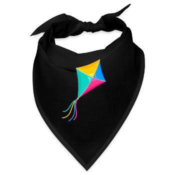 Drachenfliegen Lenkdrachen Flugdrachen Geschenk - Bandana - Schwarz - Vorne