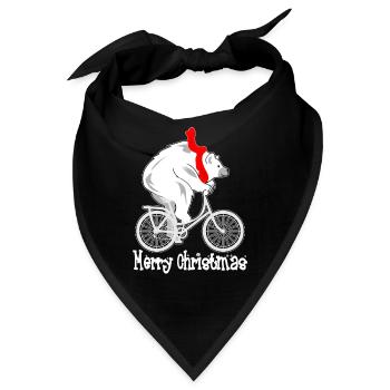 Eisbär Merry Christmas - Bandana - Schwarz - Vorne