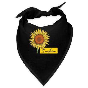 Sonnenblume Sticker - Blumen Sticker Gelb - Bandana - Schwarz - Vorne
