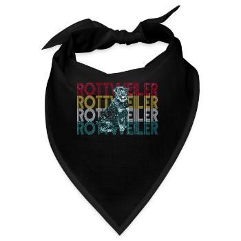 Rottweiler - Bandana - Schwarz - Vorne