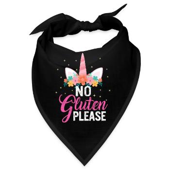Kein Gluten Bitte süßes Einhorn Gerste Weizenfrei - Bandana - Schwarz - Vorne