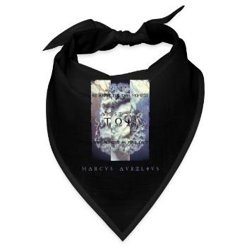 Marcus Aurelius Stoicism Be Happy Motivational - Bandana - Schwarz - Vorne