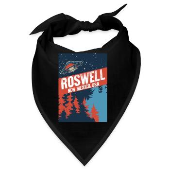 Roswell New Mexico USA Verschwörungstheorien Fun Gif - Bandana - Schwarz - Vorne