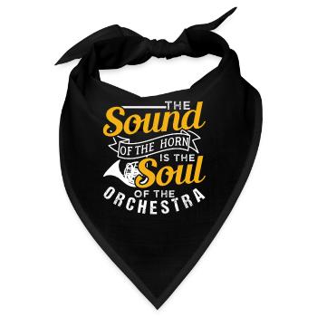 Horn Orchester Geschenk - Bandana - Schwarz - Vorne