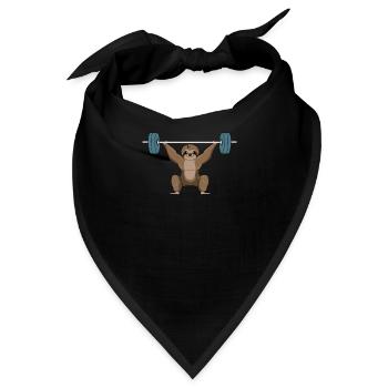 Gewichtheben Gewichtheber Langhantel - Bandana - Schwarz - Vorne