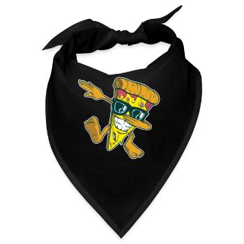 Pizza Pizzabäcker Pizza essen lustige Pizza - Bandana - Schwarz - Vorne