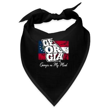 Georgien auf meinem Kopf - Slogan von GA - Bandana - Schwarz - Vorne