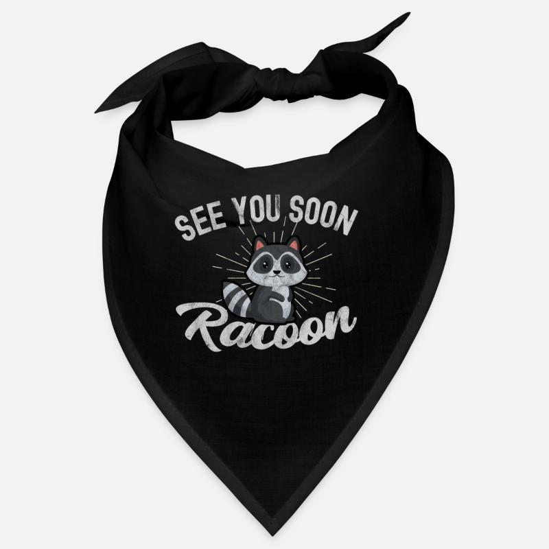 raton laveur - Bandana - noir