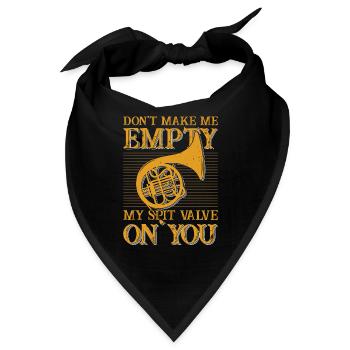 Horn Waldhorn Doppelhorn Hornist Geschenk - Bandana - Schwarz - Vorne