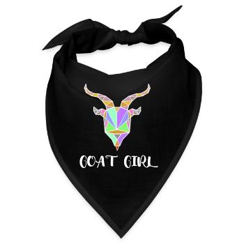 Goat Girl I Love Goats Gift Idea Goat Lover - Bandana - Schwarz - Vorne
