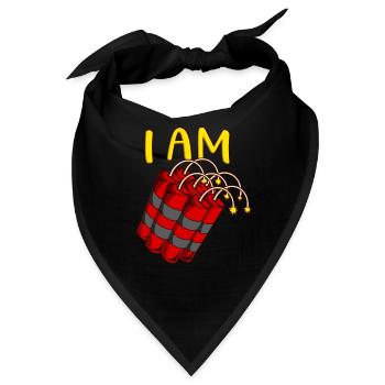 Ich bin Dynamit Motivierendes Zitat Positivität - Bandana - Schwarz - Vorne