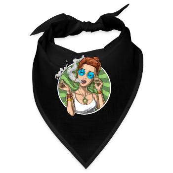 Weed Stoner, der Cannabis raucht - Bandana - Schwarz - Vorne