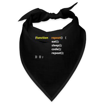 Code Eat Sleep Repeat Hacker IT Geschenk - Bandana - Schwarz - Vorne