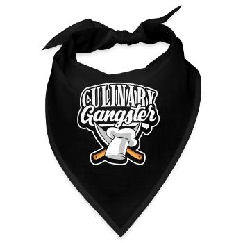 Koch Chefkoch Gourmet Kochmütze Großküche Cuisine - Bandana - Schwarz - Vorne