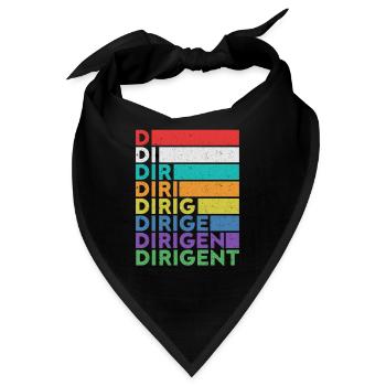 Dirigent Dirigieren Dirigentin Chorleiter Geschenk - Bandana - Schwarz - Vorne