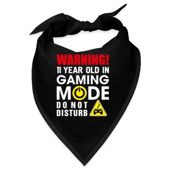 11. Geburtstagsgeschenk für Jungen & Mädchen 11 Jahre altes Fu - Bandana - Schwarz - Vorne