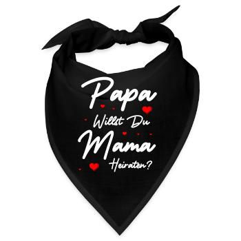Heiratsantrag Ehe Heirat Verlobung Kinder - Bandana - Schwarz - Vorne