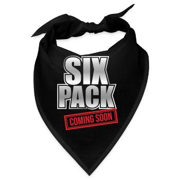 Six Pack Coming Soon - Fitness Sport Workout Gym - Bandana - Schwarz - Vorne