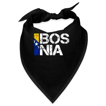 Bosnien - Bandana - Schwarz - Vorne