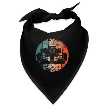 Rennwagen vintage - Bandana - Schwarz - Vorne
