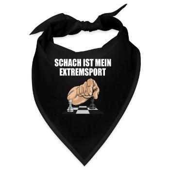 Schachbrett Schachmatt Schach ist mein Extremsport - Bandana - Schwarz - Vorne