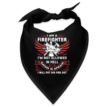 Feuerwehrmann Ich bin ein Feuerwehrmann - Bandana - Schwarz - Vorne