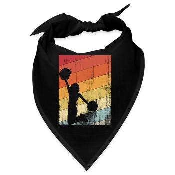 Cheerleading-Jubel - Bandana - Schwarz - Vorne