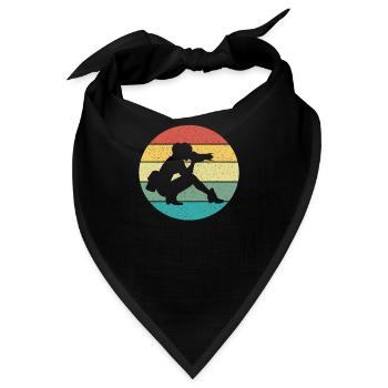 Photography Photographer Woman Retro Vintage Gift - Bandana - Schwarz - Vorne