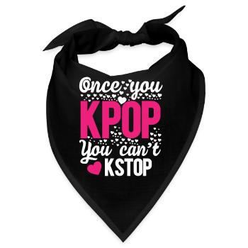 Sobald Sie kpop können Sie nicht mehr stoppen - Bandana - Schwarz - Vorne
