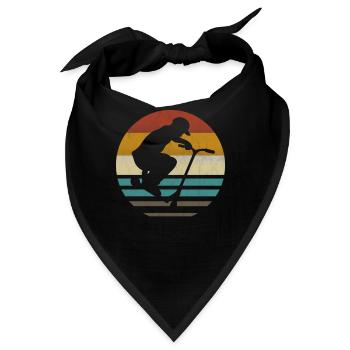Stuntscooter Stunt Scooter Tretroller retro vintag - Bandana - Schwarz - Vorne