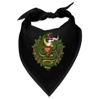 Ayahuasca Schlangenreise - Bandana - Schwarz - Vorne
