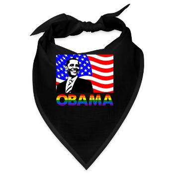 Barack Obama unterstützt LGBTQ Gender Equality Fun Gi - Bandana - Schwarz - Vorne