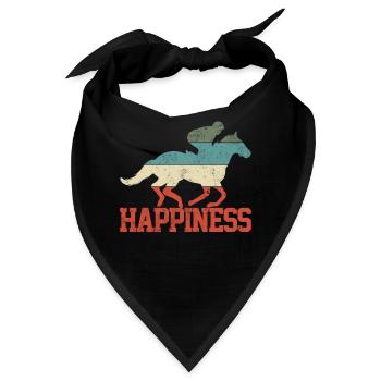 Reiter Reiten Pferd - Bandana - Schwarz - Vorne