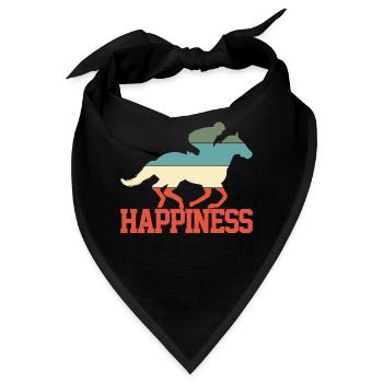 Pferd Reiten Reiter - Bandana - Schwarz - Vorne